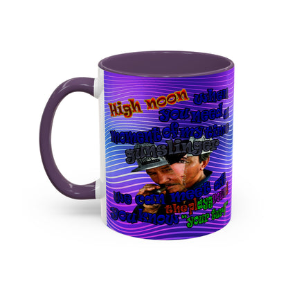 high noon - Accent Mug (purple wave)