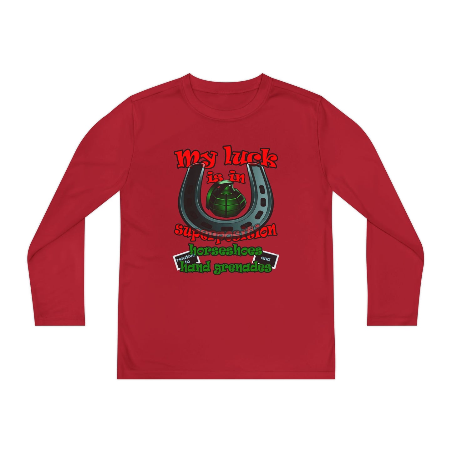 my luck - Youth Long Sleeve Competitor Tee
