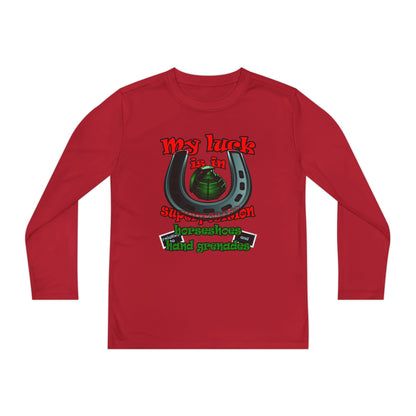 my luck - Youth Long Sleeve Competitor Tee