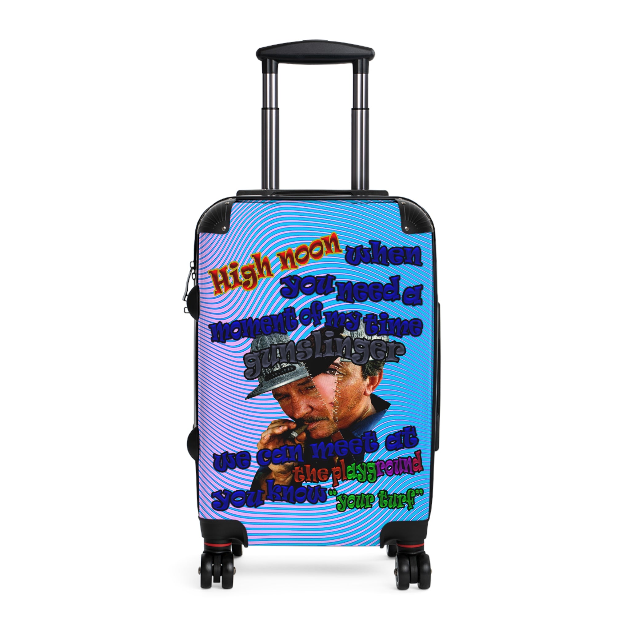 high noon - Suitcase (light blue-purple wave)