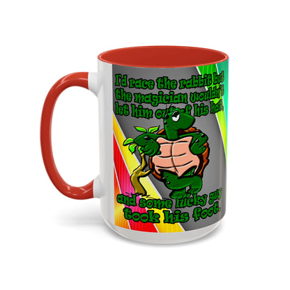 turtle race - Accent Mug (rainbow split)