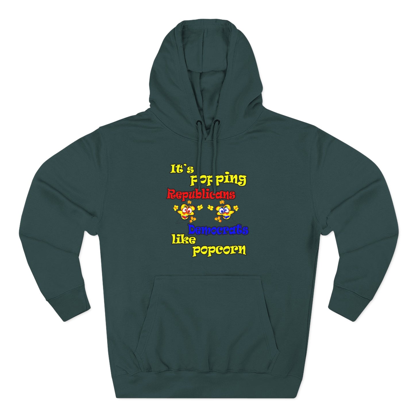 popping like popcorn - Three-Panel Fleece Hoodie