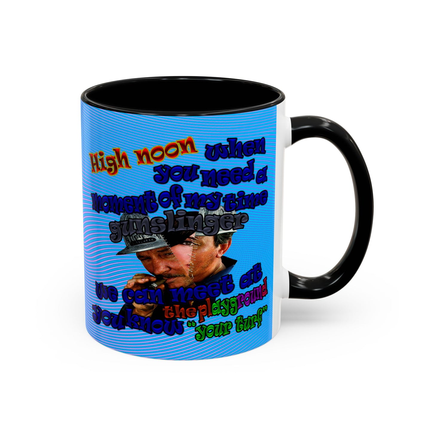 high noon - Accent Mug (light blue-purple wave)