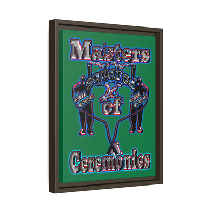 em cee squared - framed canvas art (dark green)