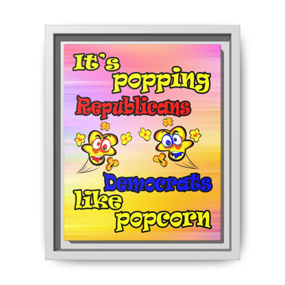 popping like popcorn - framed canvas art (color blur)