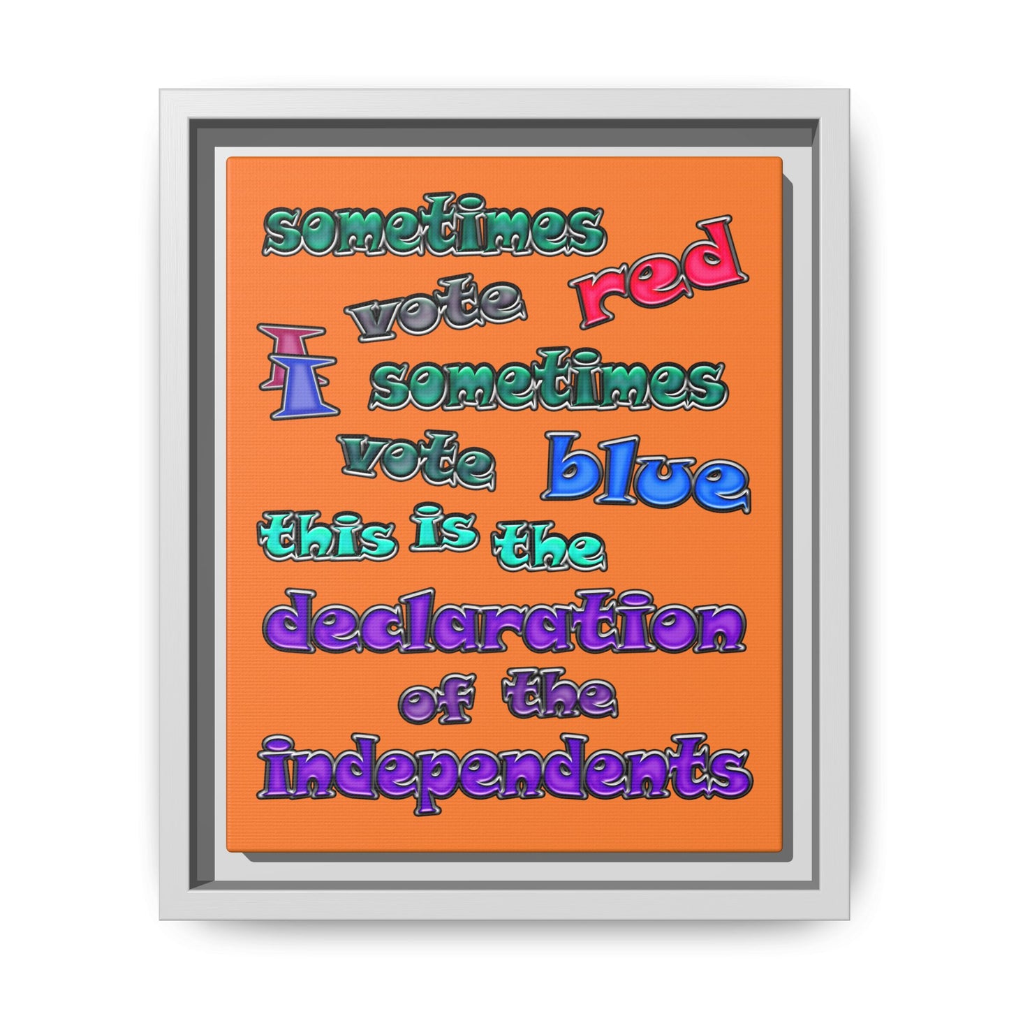 declaration of the independents - framed canvas art (crusta)