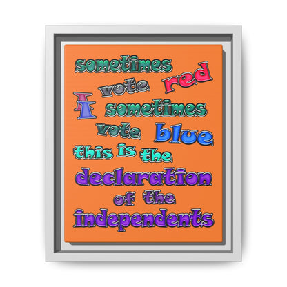 declaration of the independents - framed canvas art (crusta)