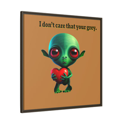 I don't care that your grey - framed canvas art (light brown)