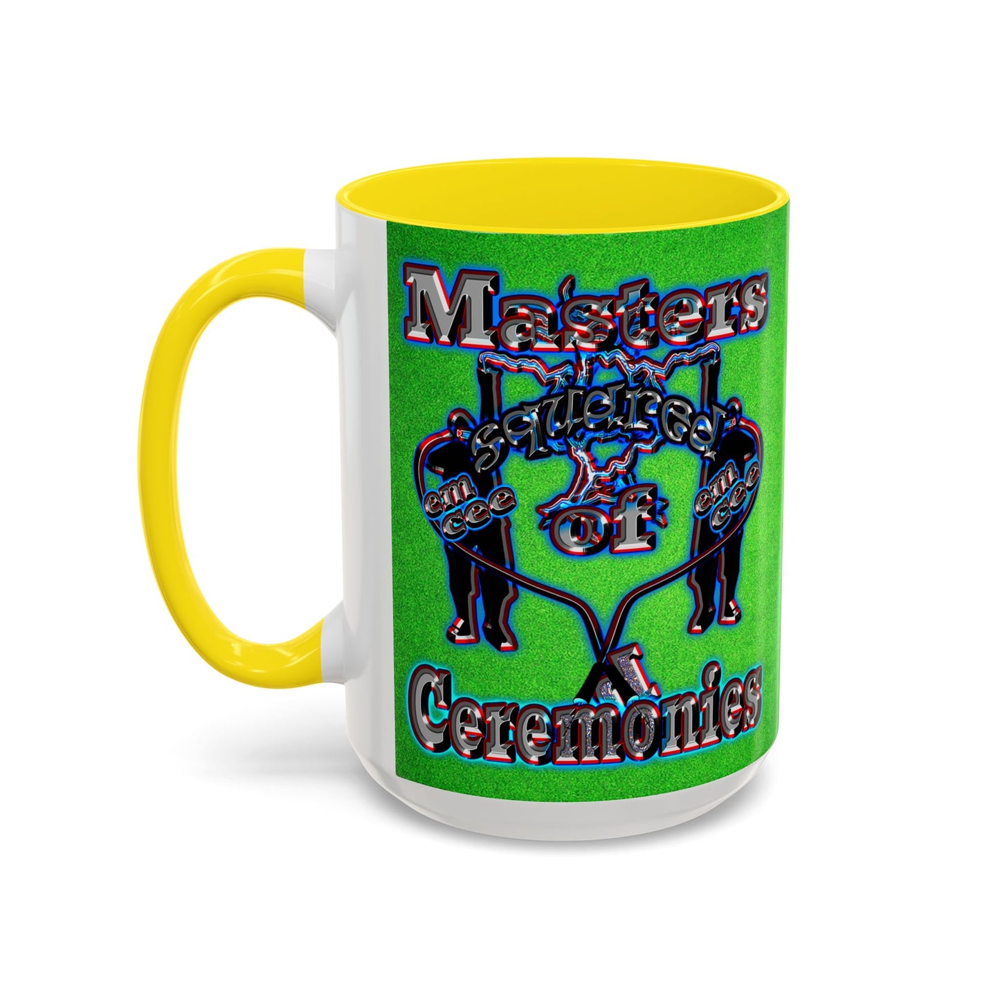 em cee squared - Accent Mug (green turf)