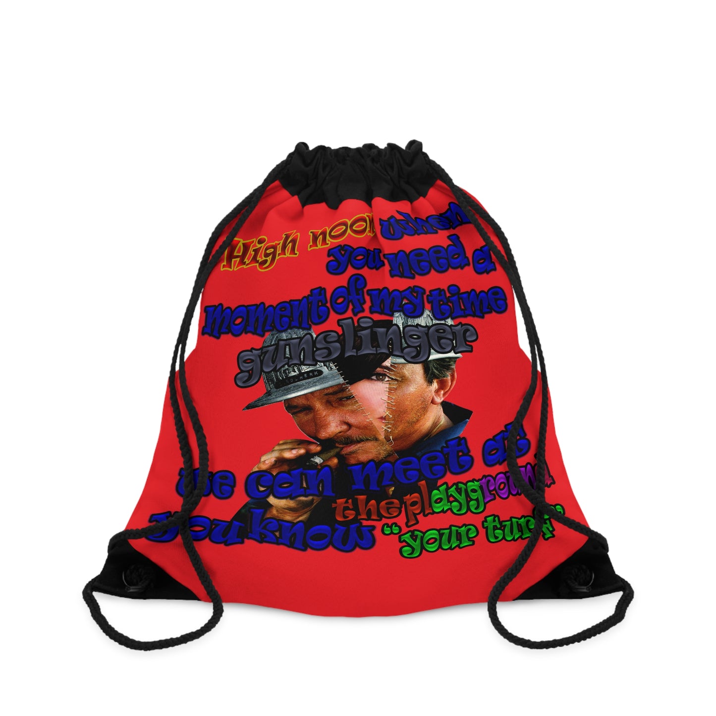 high noon - Drawstring Bag (red)