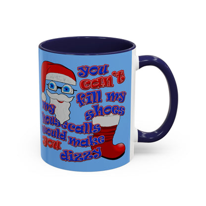 santa's shoes - Accent Mug (light blue)