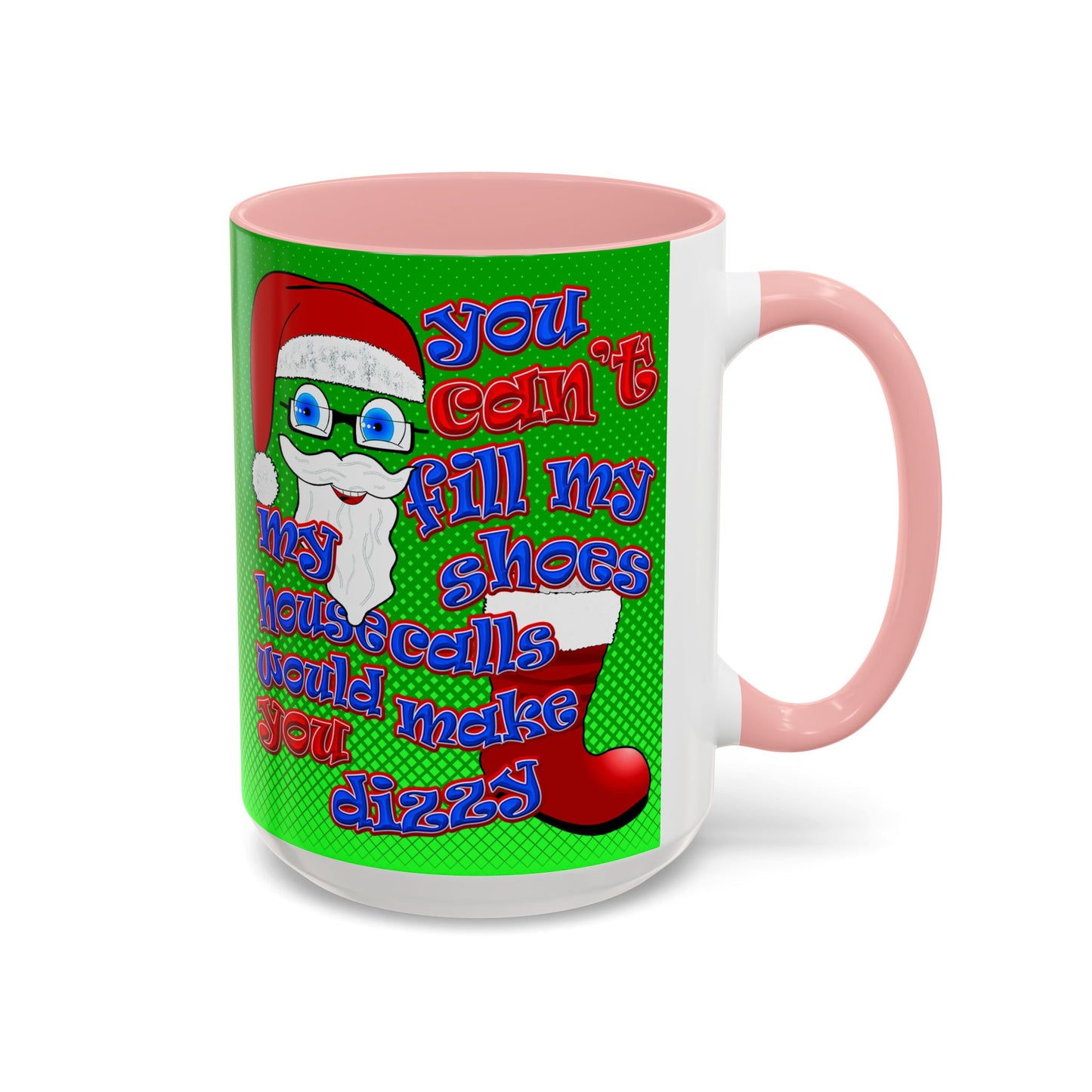 santa's shoes - Accent Mug (logo green)