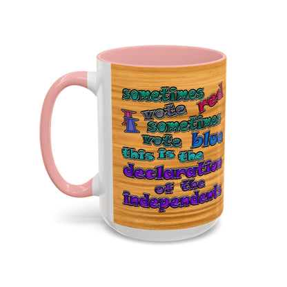declaration of the independents - Accent Mug (butterscotch wood finish)