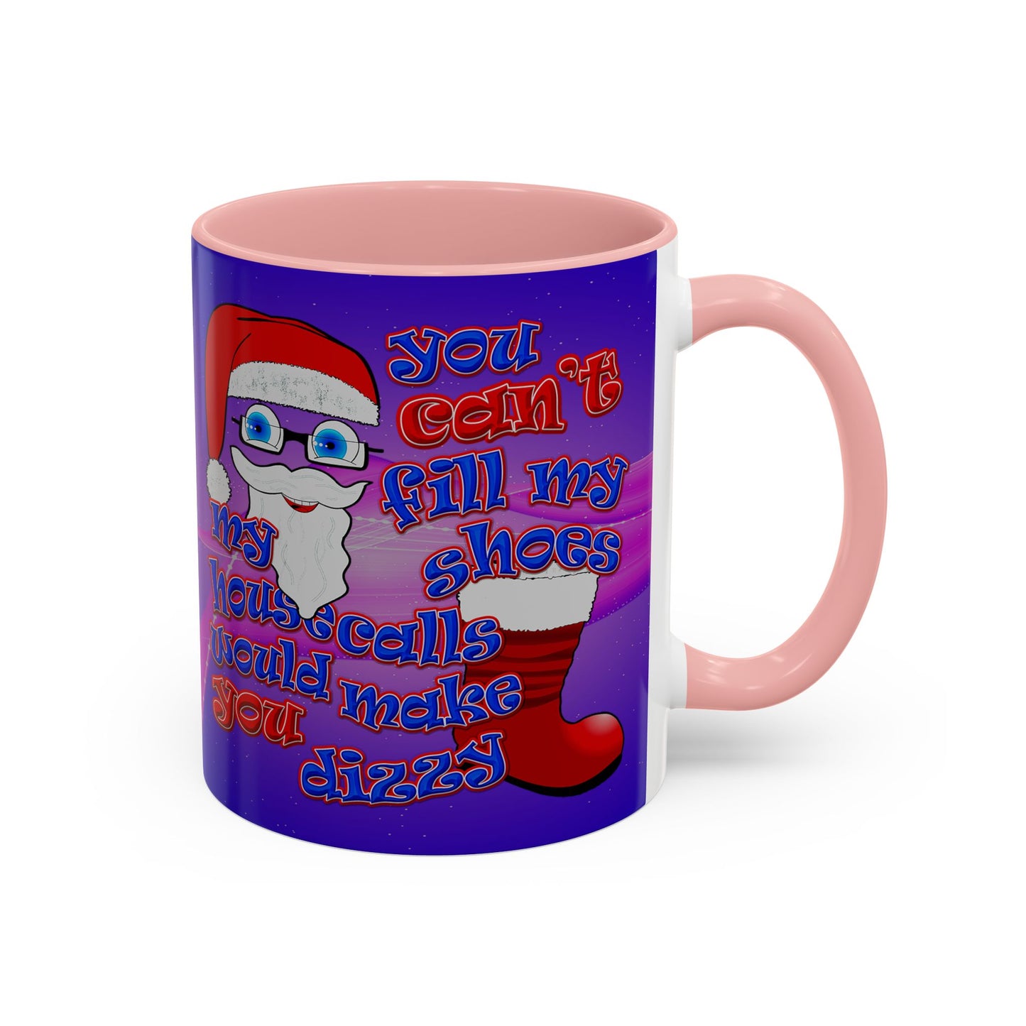 santa's shoes - Accent Mug (purple-pink wave)