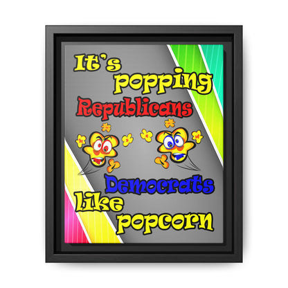 popping like popcorn - framed canvas art (rainbow split)