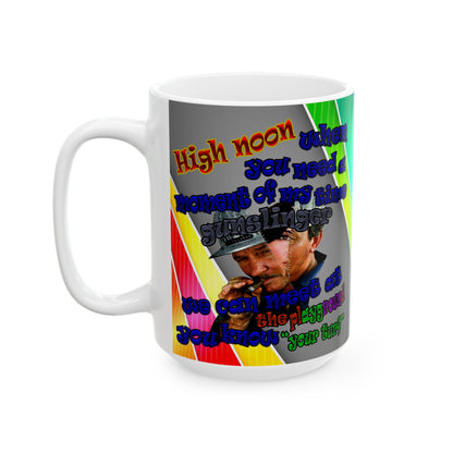 high noon - White Mug (rainbow split)