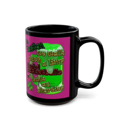 celtics logo - Black Mug (pink)
