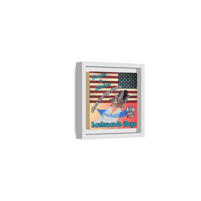 shoot for the stars - framed canvas art (yellow-orange wave)