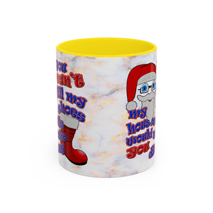 santa's shoes - Accent Mug (white marble)