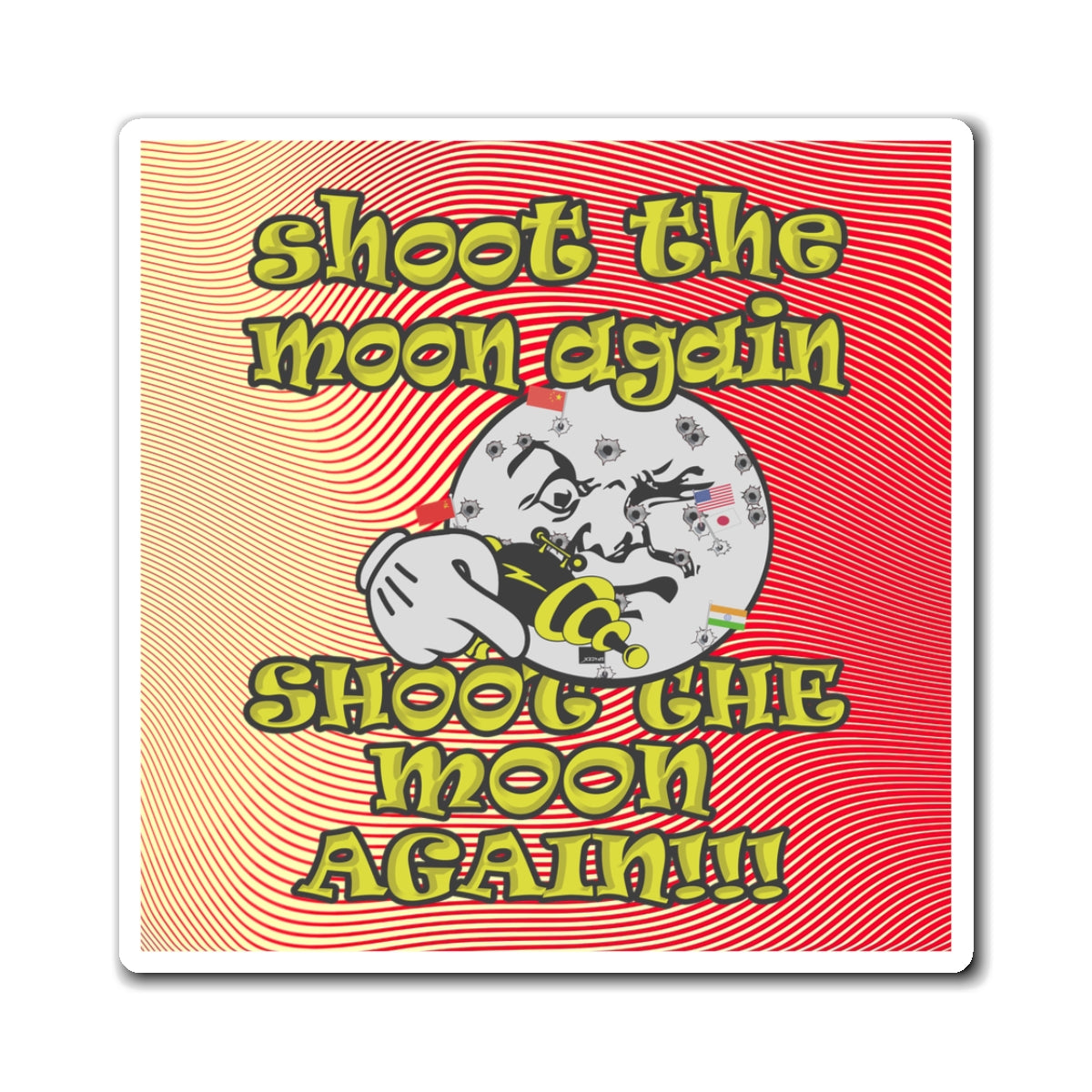 shoot the moon again - Magnets - (yellow-orange wave)