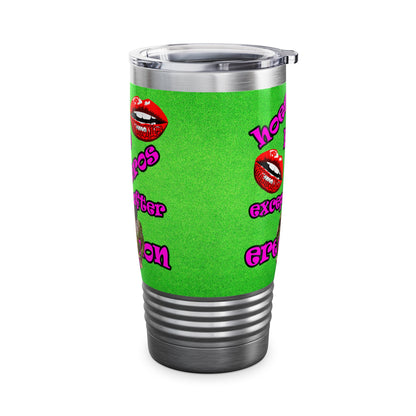 hoes b4 bros - Ringneck Tumbler, 20oz (green turf)