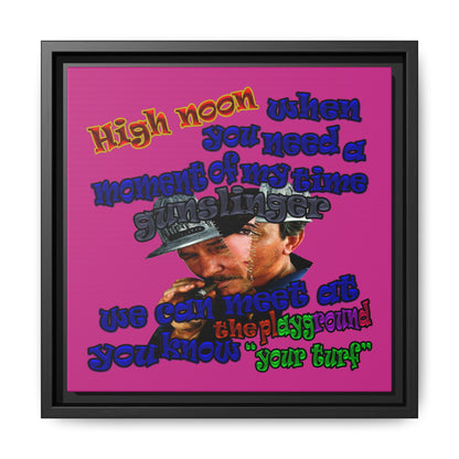 high noon - framed canvas art (pink)