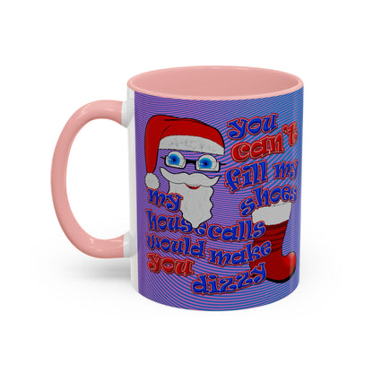 santa's shoes - Accent Mug (light blue-purple wave)