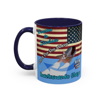 shoot for the stars - Accent Mug (light blue)