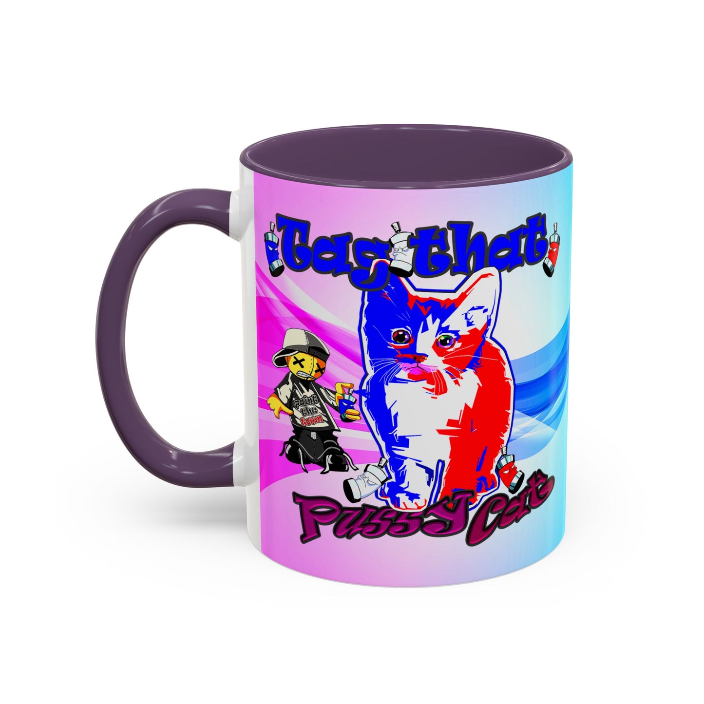 tag that - Accent Mug (light blue-pink wave)