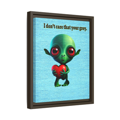 I don't care that your grey - framed canvas art (faded blue)