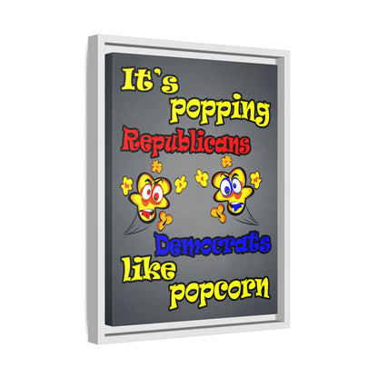 popping like popcorn - framed canvas art (grey-light grey)