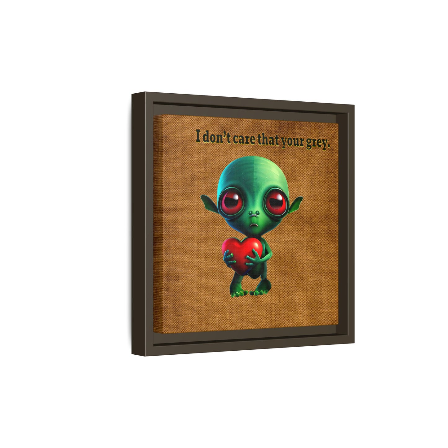 I don't care that your grey - framed canvas art (brown papyrus)