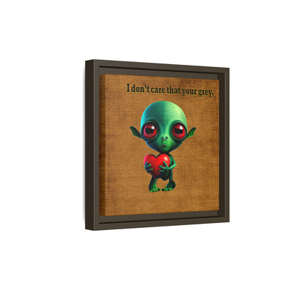 I don't care that your grey - framed canvas art (brown papyrus)
