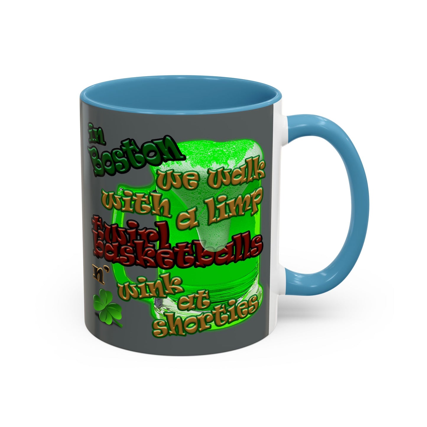 celtics logo - Accent Mug (dark grey)