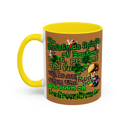 christmas spirits of boston - Accent Mug (light brown)