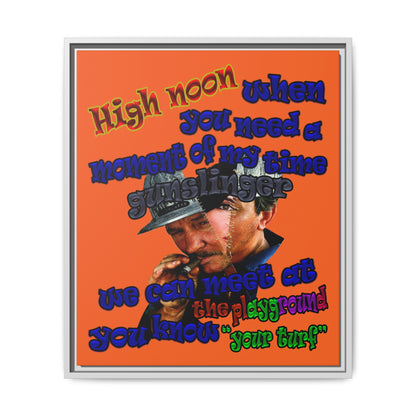 high noon - framed canvas art (orange)