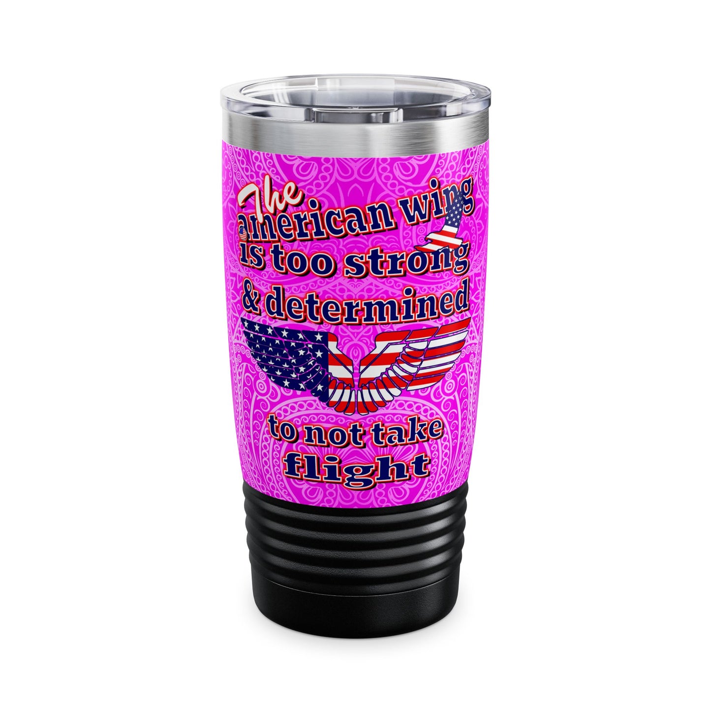 american wing - Ringneck Tumbler, 20oz (pink swirl)