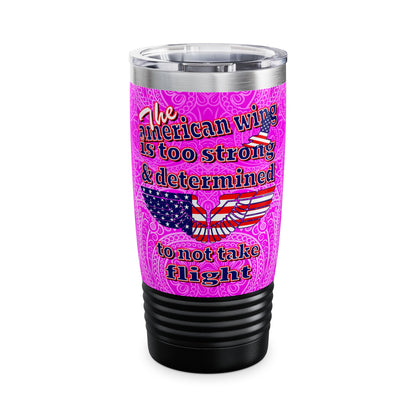 american wing - Ringneck Tumbler, 20oz (pink swirl)