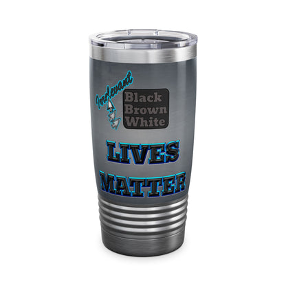 irrelevant - Ringneck Tumbler, 20oz (grey-light grey)