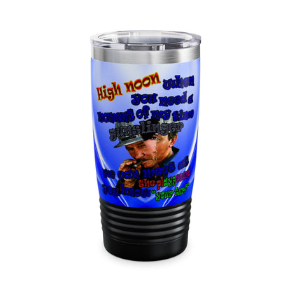 high noon - Ringneck Tumbler, 20oz (blue-white wave)