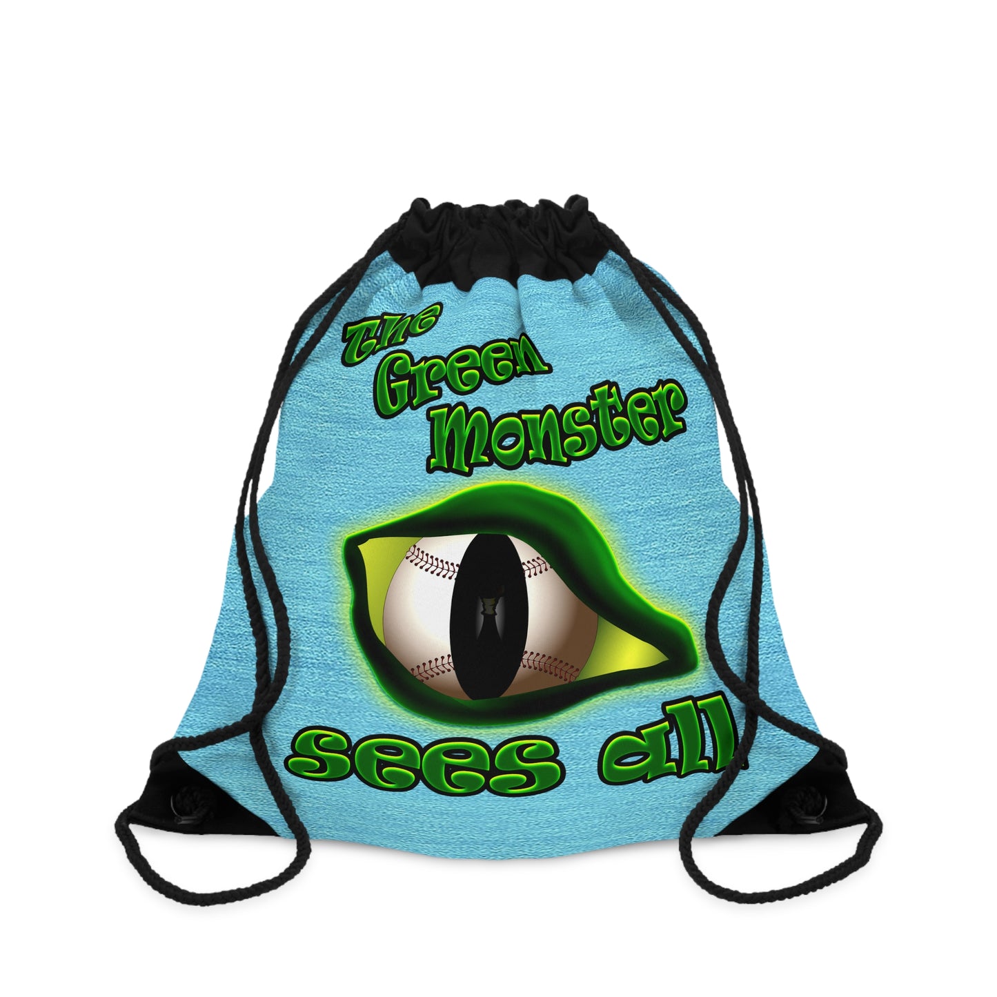 green monster - Drawstring Bag (faded blue)