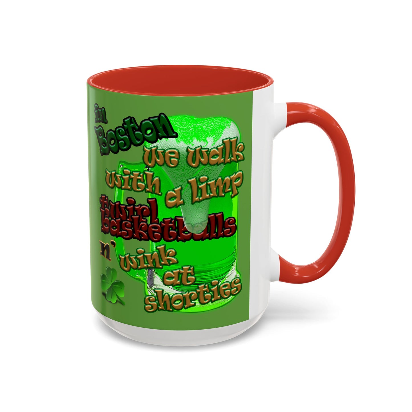 celtics logo - Accent Mug (green)