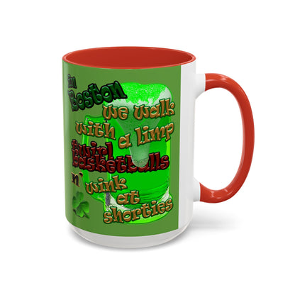 celtics logo - Accent Mug (green)