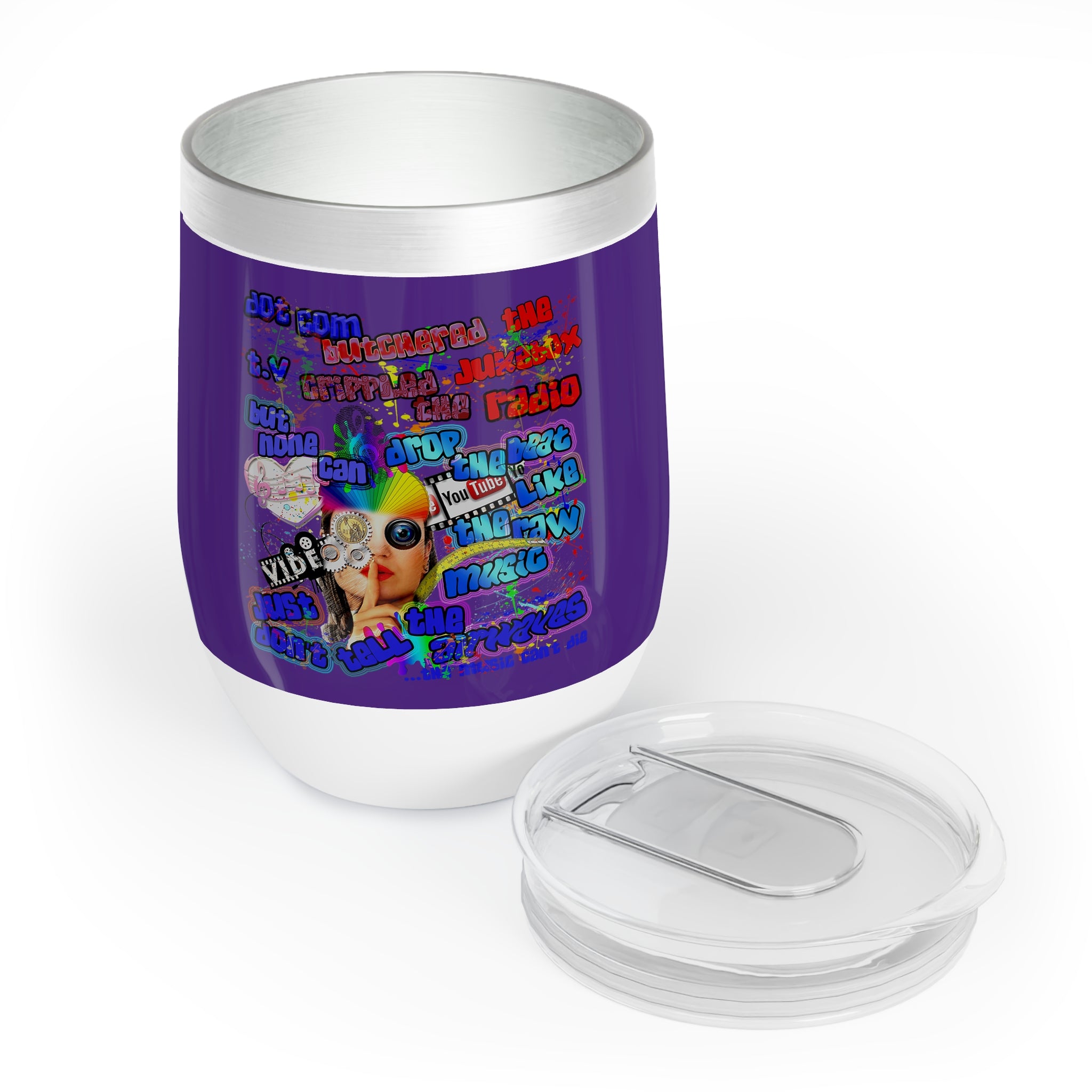 drop the beat - Chill Wine Tumbler (purple)