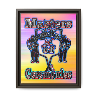 em cee squared - framed canvas art (color blur)