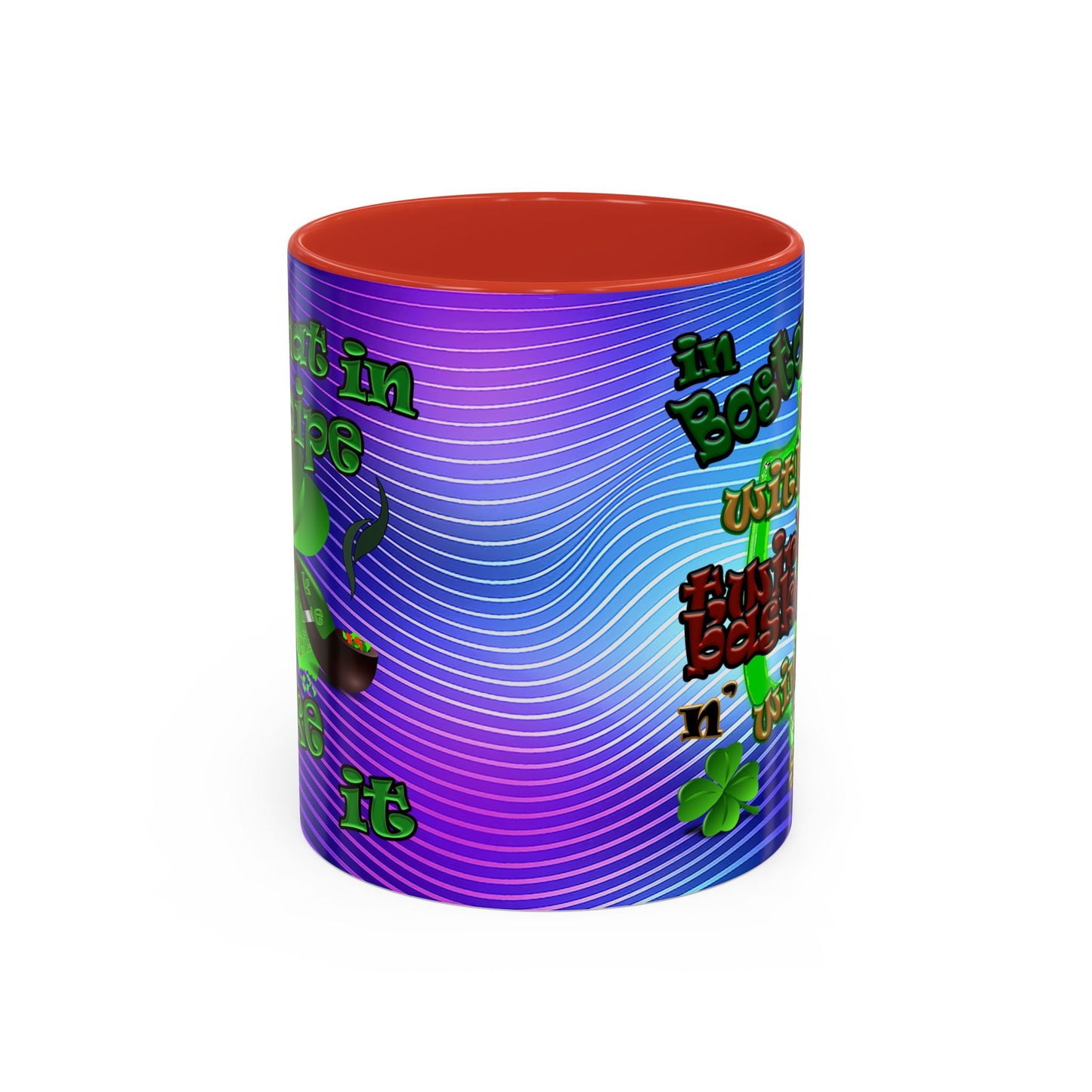 celtics logo - Accent Mug (purple wave)