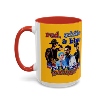 rw&b lives matter - Accent Mug (yellow)