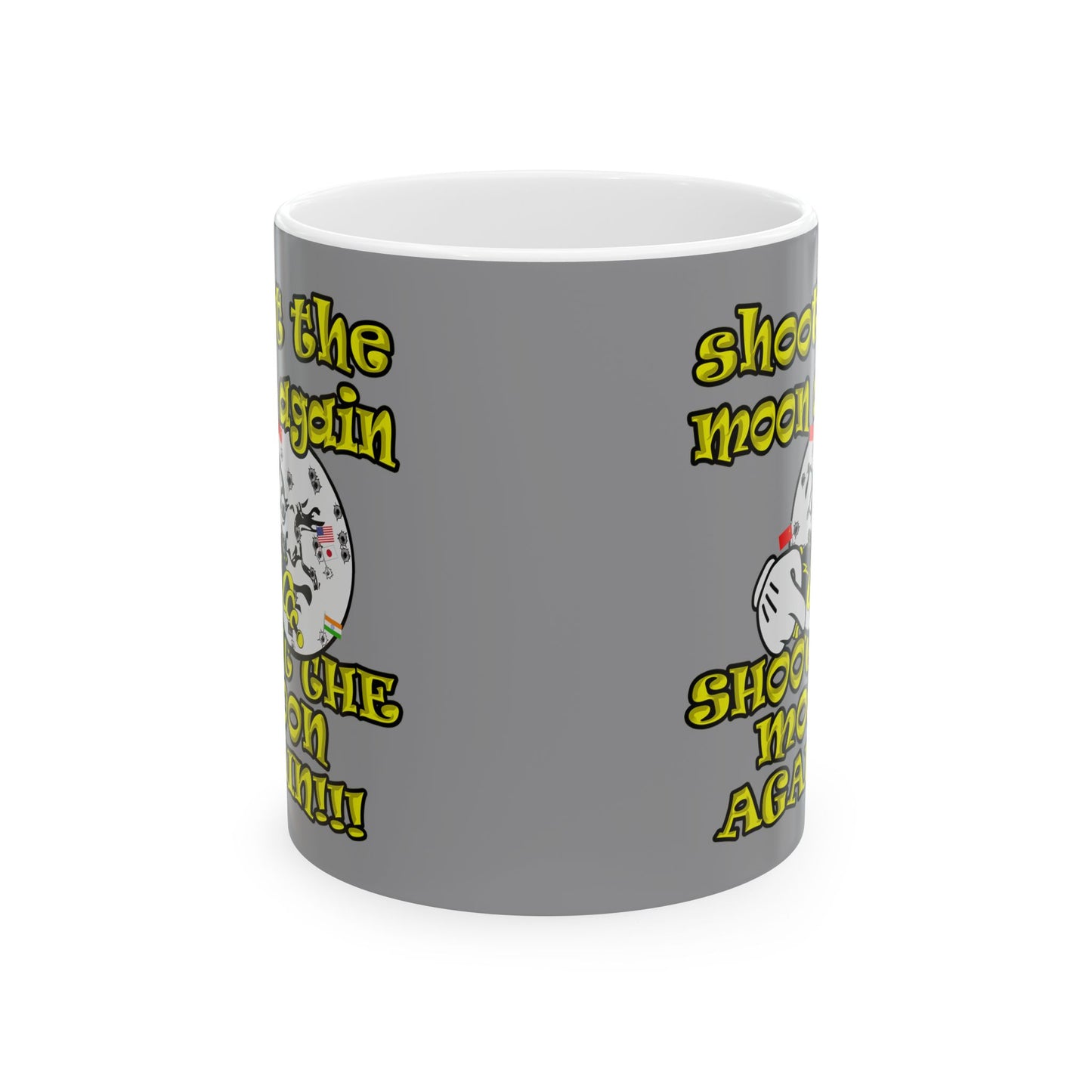 shoot the moon again - White Mug (grey)