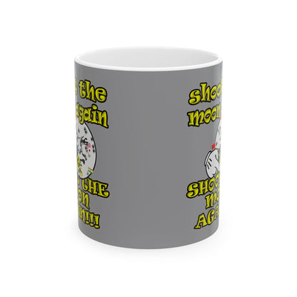 shoot the moon again - White Mug (grey)