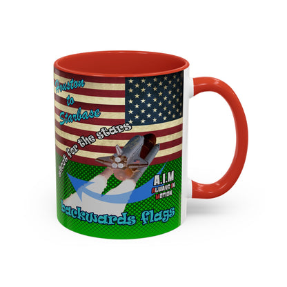 shoot for the stars - Accent Mug (logo green)